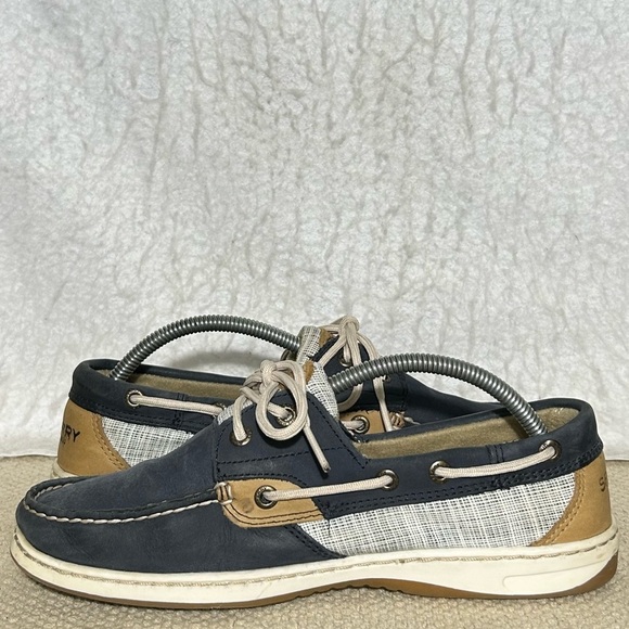 Sperry Womens Blue Leather TopSider Angelfish Boat Deck SlipOn Casual Shoes SZ 8 - Picture 7 of 11